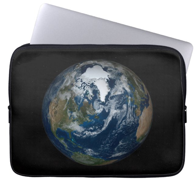 Housse Pour Ordinateur Portable Terre Avec Nuages Et Glace De Mer 2 (Devant)