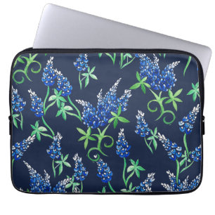 Housse Pour Ordinateur Portable Texas Bluebonnets Floral Bleu