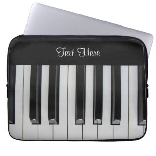 Housse Pour Ordinateur Portable Texte personnalisé ébène et ivoire