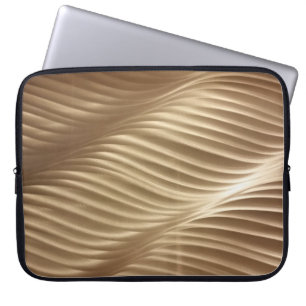 Housse Pour Ordinateur Portable TEXTILE Brown ET BLANC STRIPÉ
