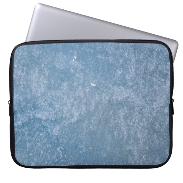 Housse Pour Ordinateur Portable textile floral bleu et blanc (Devant)