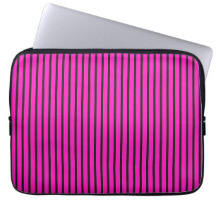 Housse Pour Ordinateur Portable texture à rayures roses