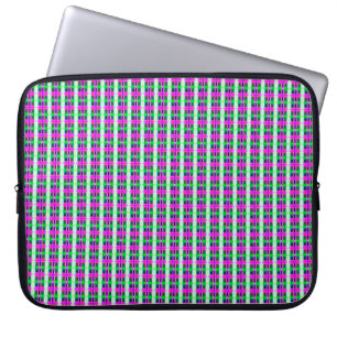 Housse Pour Ordinateur Portable texture abstraite, motif plaid coloré, goudron rét
