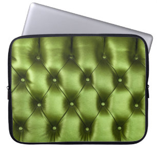 Housse Pour Ordinateur Portable texture Arrière - plan du capitone vert foncé auth