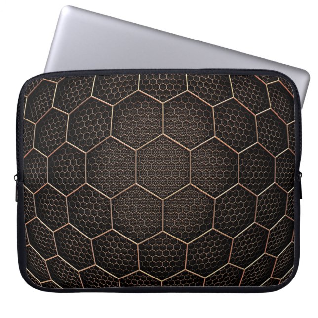 Housse Pour Ordinateur Portable texture Arrière - plan grille hexagonale d (Devant)