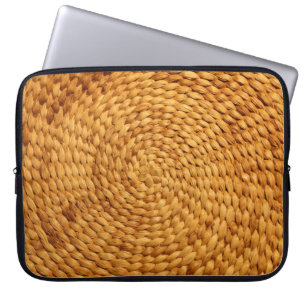 Housse Pour Ordinateur Portable texture arrière - plan tissée brun