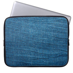 Housse Pour Ordinateur Portable Texture bleu denim, texture bluejeans