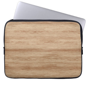 Housse Pour Ordinateur Portable Texture de bois de chêne à lumière naturelle