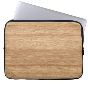 Housse Pour Ordinateur Portable Texture de grain de bois clair chaud avec un flux