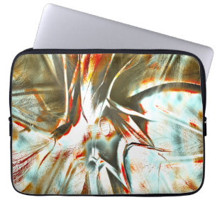 Housse Pour Ordinateur Portable Texture d'ocher avec un encre pixélisée et rayure 