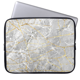Housse Pour Ordinateur Portable Texture dorée marbré