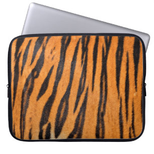 Housse Pour Ordinateur Portable Texture réaliste de la peau du tigre.