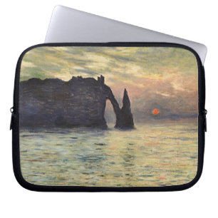 Housse Pour Ordinateur Portable The Cliff Etretat, Sunset by Claude Monet