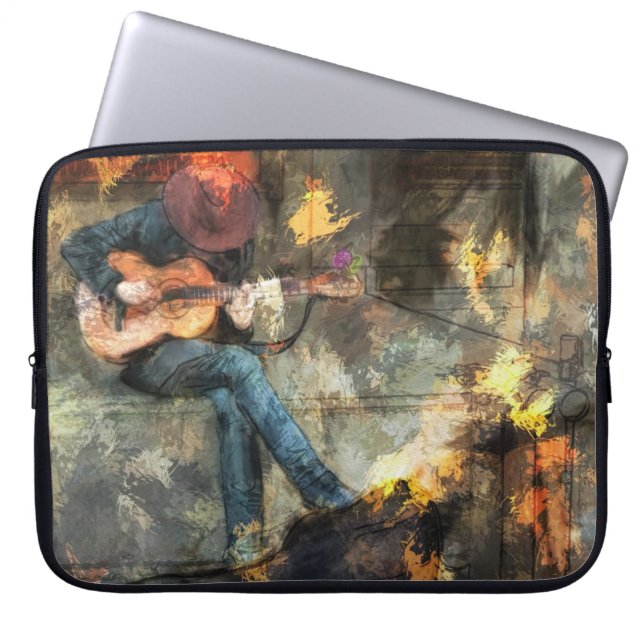 Housse Pour Ordinateur Portable The Guitar Man (Devant)