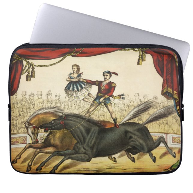 Housse Pour Ordinateur Portable The Two Horse Act, Circus Performance, vers 1874. (Devant)