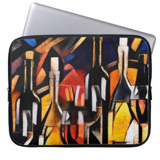 Housse Pour Ordinateur Portable Thèmes du vin : Bouteilles et raisins