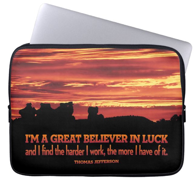 Housse Pour Ordinateur Portable Thomas Jefferson Citation Inspirationnelle "La cha (Devant)