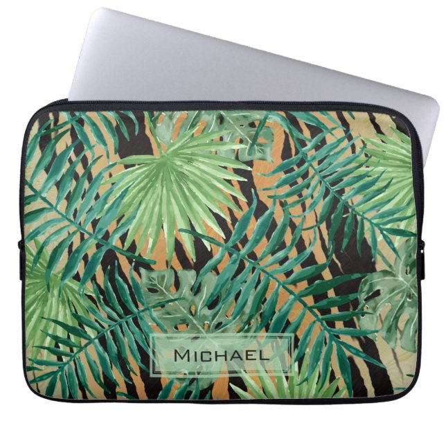 Housse Pour Ordinateur Portable Tiger Stripes Jungle Camouflage Personalised (Devant)