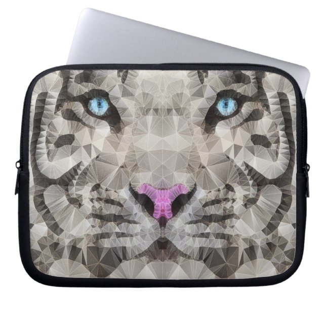 Housse Pour Ordinateur Portable tigre blanc (Devant)
