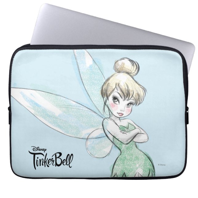 Housse Pour Ordinateur Portable Tinker Bell | Armoiries pastel croisées (Devant)