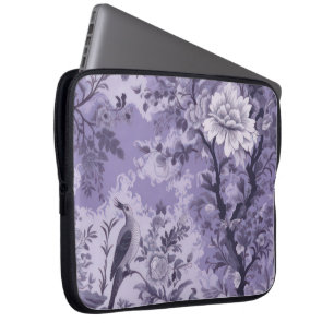 Housse Pour Ordinateur Portable Toile de fleur violette