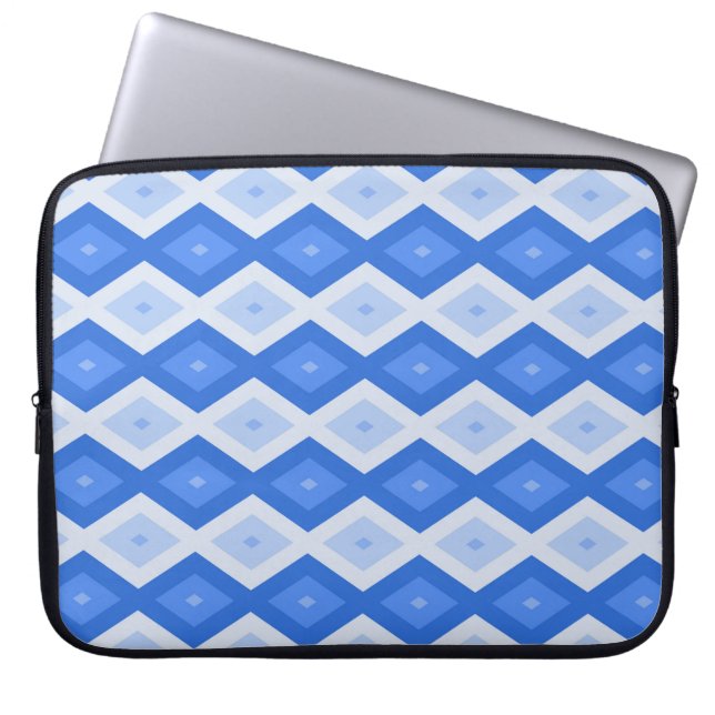 Housse Pour Ordinateur Portable Tons de motif de diamant bleu (Devant)