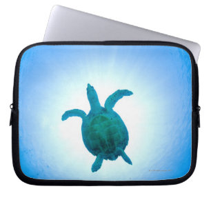 Housse Pour Ordinateur Portable Tortue de mer nageant sous l'eau