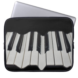 Housse Pour Ordinateur Portable Touches de piano déformées