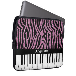 Housse Pour Ordinateur Portable Touches Piano personnalisées Parties scintillant r