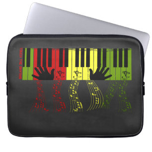Housse Pour Ordinateur Portable Touchez le Rythme – Musique Artistiques Touches de