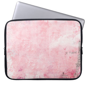 Housse Pour Ordinateur Portable Tour eiffel Paris pigeons vintages