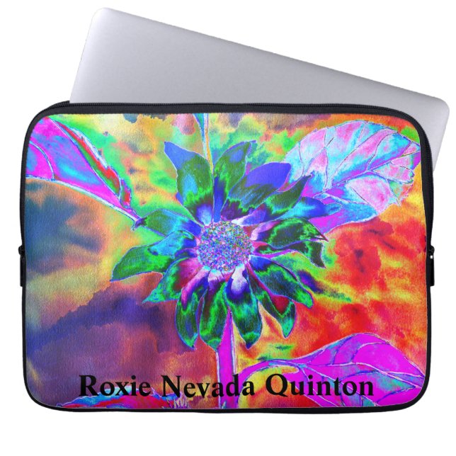 Housse Pour Ordinateur Portable tournesol Abstrait de chakra psychédélique (Devant)