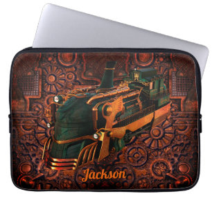 Housse Pour Ordinateur Portable Train à vapeur industriel Steampunk