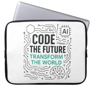 Housse Pour Ordinateur Portable Transformer le manche du monde Avenir du code
