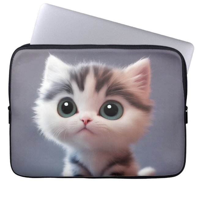 Housse Pour Ordinateur Portable Très mignon chaton (Devant)