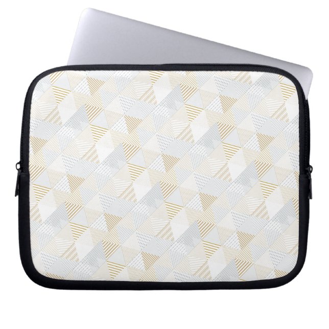 Housse Pour Ordinateur Portable Triangles Motif 3 (Devant)
