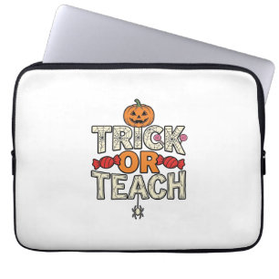 Housse Pour Ordinateur Portable Trick Or Teach Halloween Professeur Vintage Vector