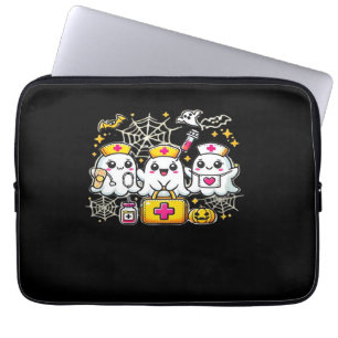 Housse Pour Ordinateur Portable Trio d'infirmière fantôme d'Halloween mignonne ave
