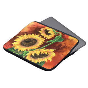 Housse Pour Ordinateur Portable Trois Tournesols - Peinture