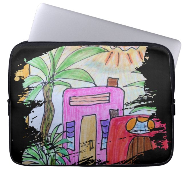 Housse Pour Ordinateur Portable Tropical Paint Stroke (Devant)