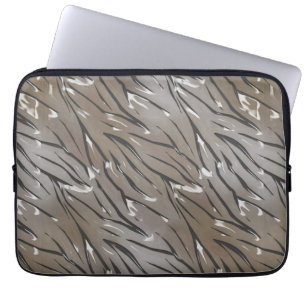 Housse Pour Ordinateur Portable Tuile de verre 3D tigre liquide zèbre peau cuir