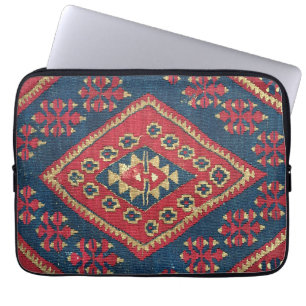Housse Pour Ordinateur Portable Turc Kilim Tapis tapis Antique Rouge Bleu
