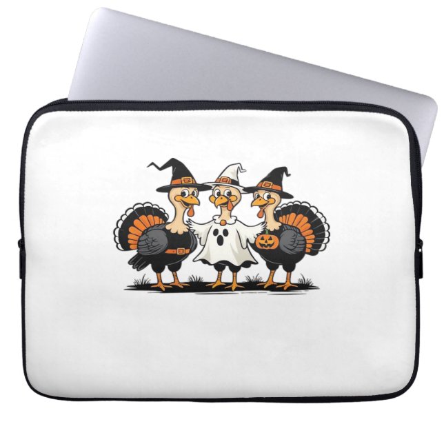 Housse Pour Ordinateur Portable Turquie Halloween Boo, Thanksgiving Turquie, Éffra (Devant)