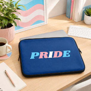 Housse Pour Ordinateur Portable Typographie des couleurs du drapeau de la fierté t