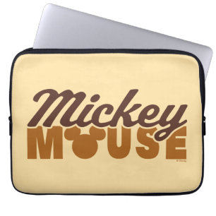Housse Pour Ordinateur Portable Typographie du nom de l'icône Mickey Mouse