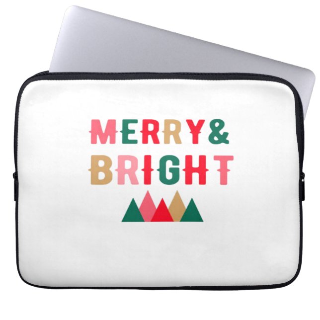 Housse Pour Ordinateur Portable Typographie verte rouge et Brown en gras (Devant)