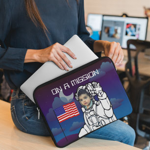 Housse Pour Ordinateur Portable Un astronaute sur la lune Un garçon de l'espace ex