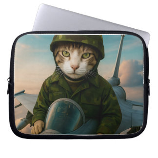 Housse Pour Ordinateur Portable Un chat Siam Air Force avec tamis d'ordinateur por