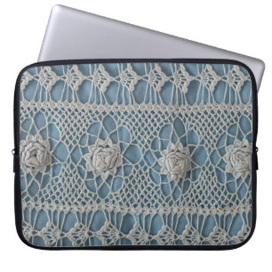 Housse Pour Ordinateur Portable Un fragment d'un insert de dentelle large contient