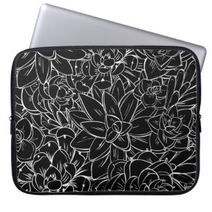 Housse Pour Ordinateur Portable Un motif sans couture succulent. Design vintage fl